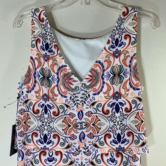 NWT. Vince Camuto Floral Sleeveless Shift Dress Size-12. - Picture 10 of 10